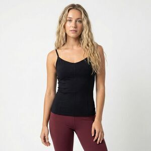 Savvi Fit Black Corset Athletic Top Medium Tank Yoga Gym Workout Bodice Fitness